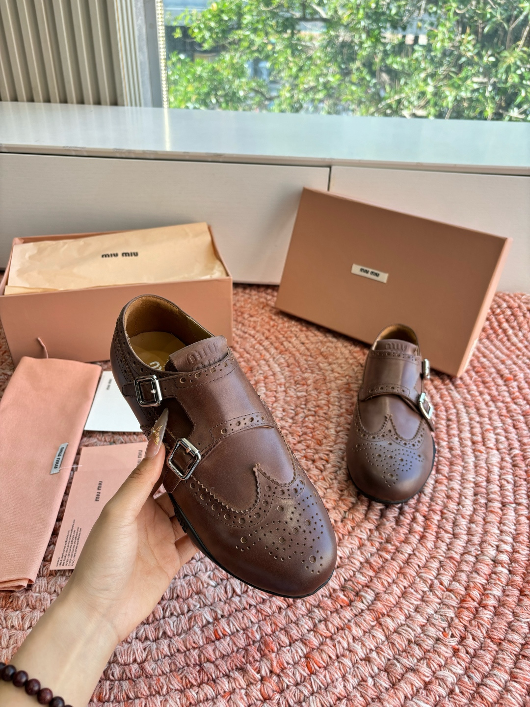 🌾G261所见即所得顶级品质Miu Mi* deck shoes 麂皮玛丽珍小皮鞋乐福鞋miumiu家新