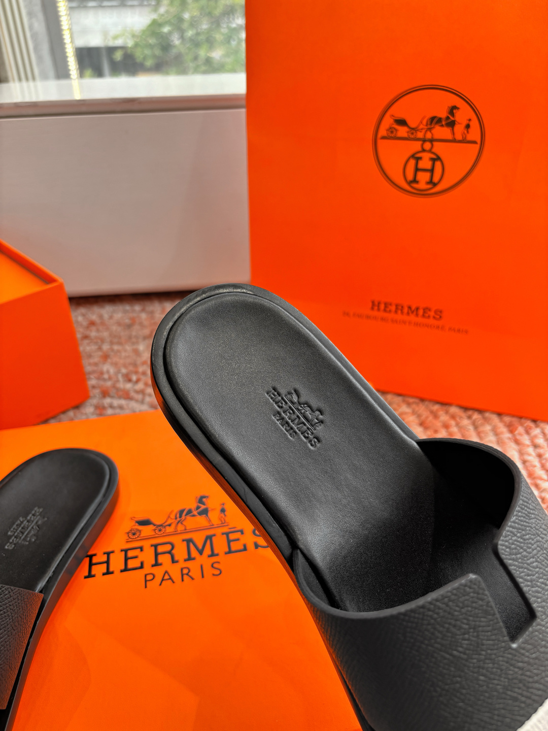 🌾G052所见即所得顶版2026春夏新款HERMES爱马仕专柜新款最近火到不行的情侣款H二舅鞋猪鼻子凉鞋