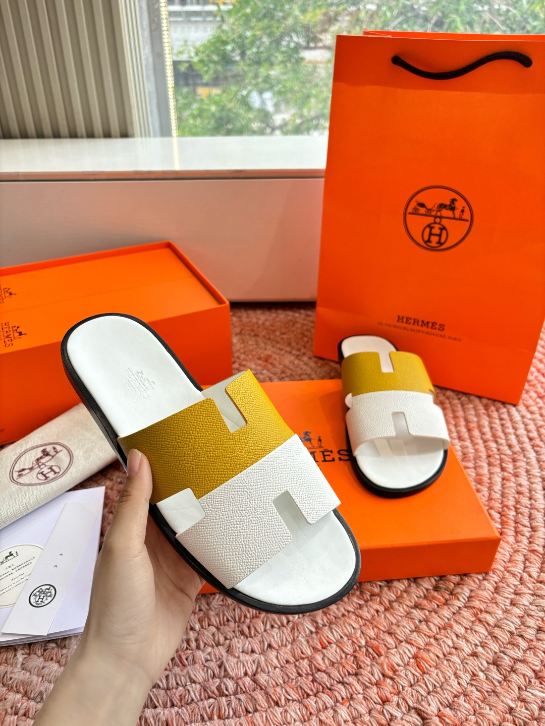 🌾G052所见即所得顶版2026春夏新款HERMES爱马仕专柜新款最近火到不行的情侣款H二舅鞋猪鼻子凉鞋