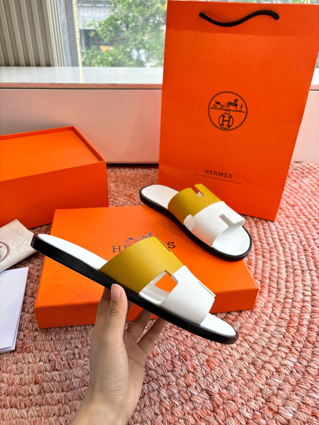 🌾G052所见即所得顶版2026春夏新款HERMES爱马仕专柜新款最近火到不行的情侣款H二舅鞋猪鼻子凉鞋