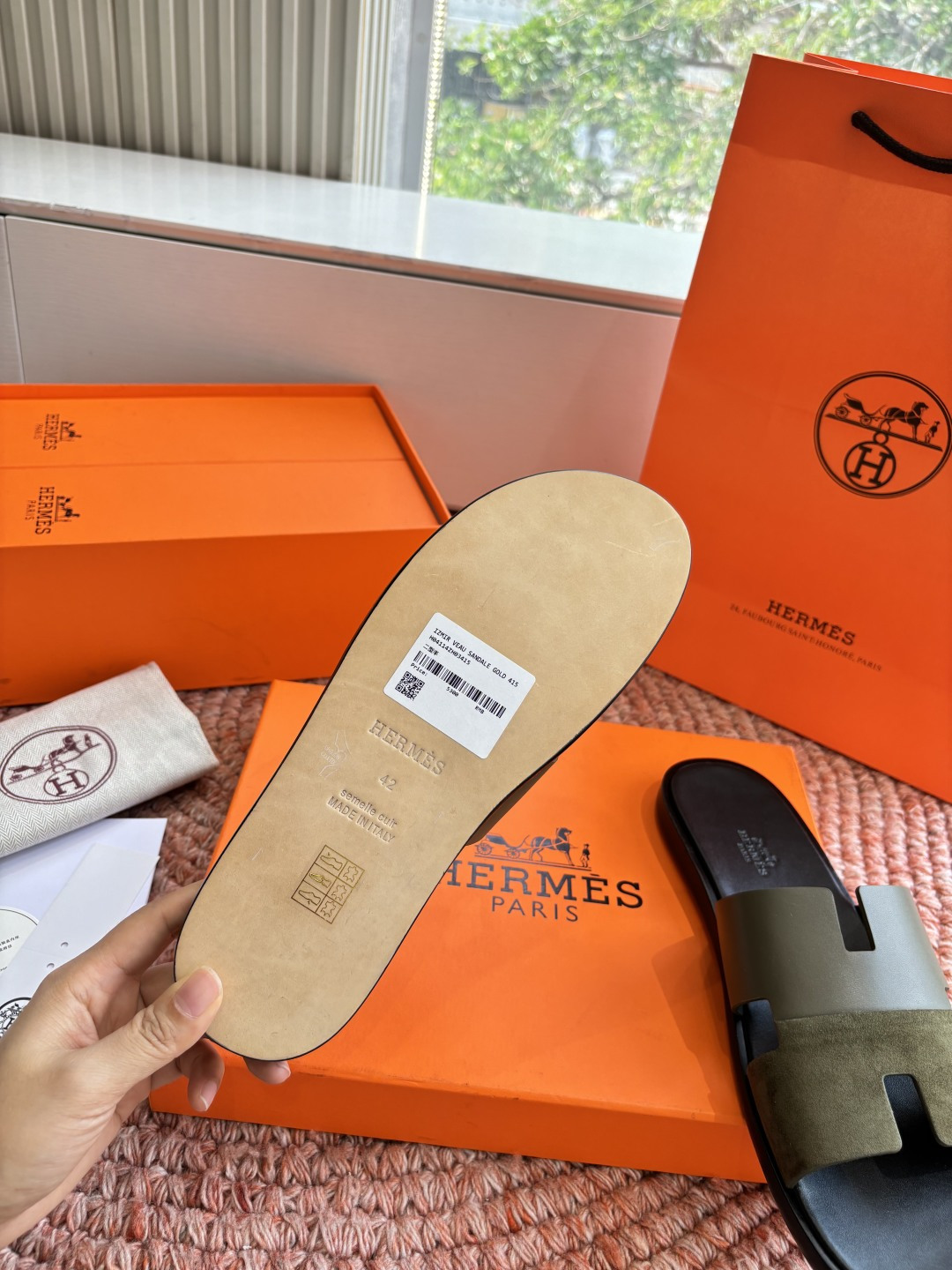 🌾G052所见即所得顶版2026春夏新款HERMES爱马仕专柜新款最近火到不行的情侣款H二舅鞋猪鼻子凉鞋