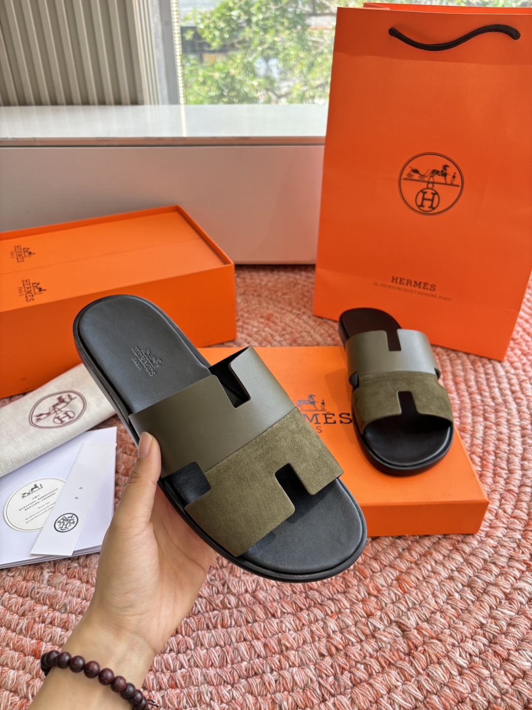 🌾G052所见即所得顶版2026春夏新款HERMES爱马仕专柜新款最近火到不行的情侣款H二舅鞋猪鼻子凉鞋