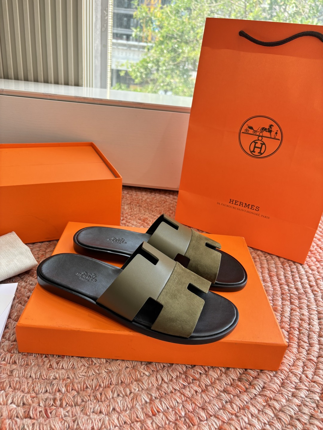 🌾G052所见即所得顶版2026春夏新款HERMES爱马仕专柜新款最近火到不行的情侣款H二舅鞋猪鼻子凉鞋