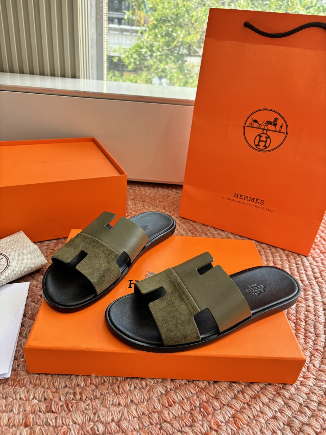 🌾G052所见即所得顶版2026春夏新款HERMES爱马仕专柜新款最近火到不行的情侣款H二舅鞋猪鼻子凉鞋