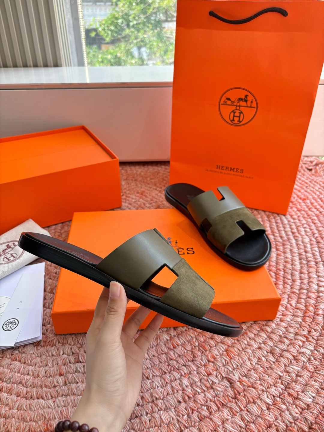🌾G052所见即所得顶版2026春夏新款HERMES爱马仕专柜新款最近火到不行的情侣款H二舅鞋猪鼻子凉鞋