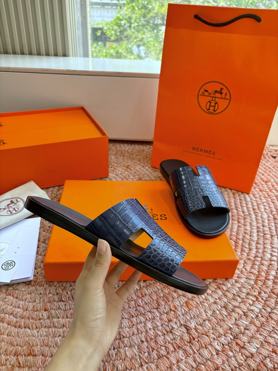 🌾G052所见即所得顶版2026春夏新款HERMES爱马仕专柜新款最近火到不行的情侣款H二舅鞋猪鼻子凉鞋