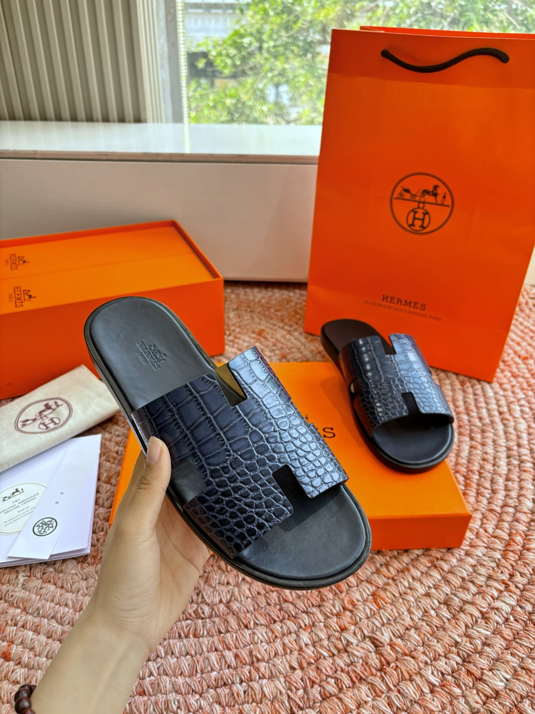🌾G052所见即所得顶版2026春夏新款HERMES爱马仕专柜新款最近火到不行的情侣款H二舅鞋猪鼻子凉鞋