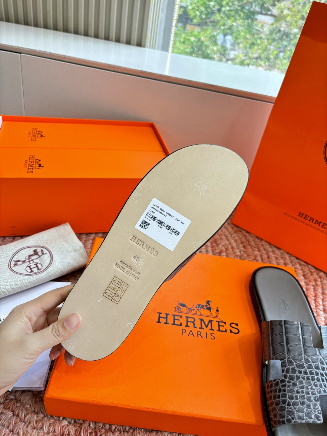 🌾G052所见即所得顶版2026春夏新款HERMES爱马仕专柜新款最近火到不行的情侣款H二舅鞋猪鼻子凉鞋