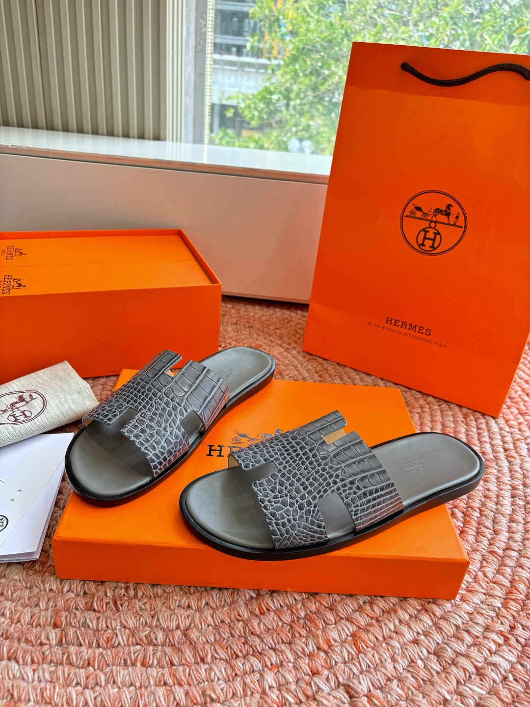 🌾G052所见即所得顶版2026春夏新款HERMES爱马仕专柜新款最近火到不行的情侣款H二舅鞋猪鼻子凉鞋