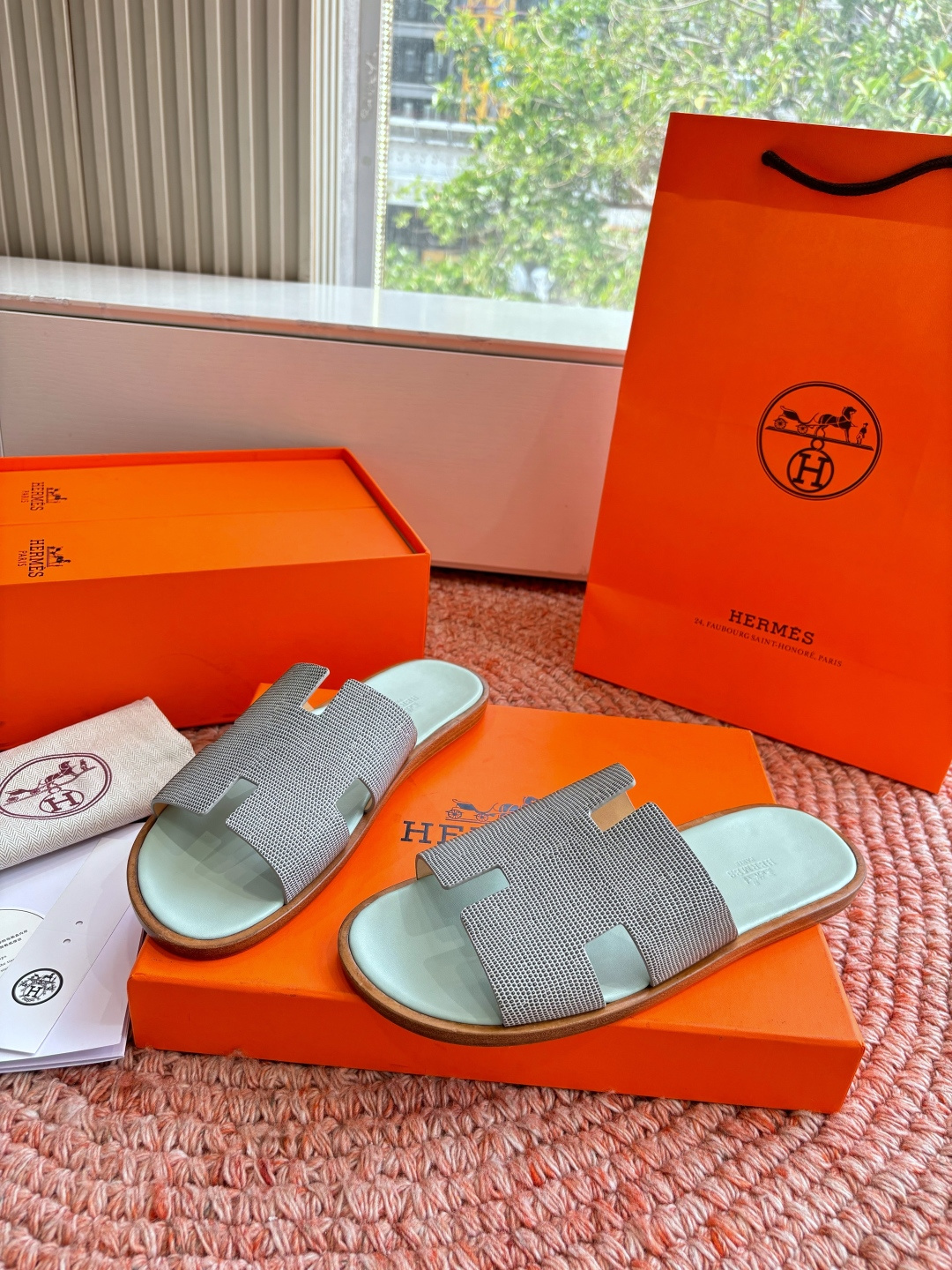 🌾G052所见即所得顶版2026春夏新款HERMES爱马仕专柜新款最近火到不行的情侣款H二舅鞋猪鼻子凉鞋