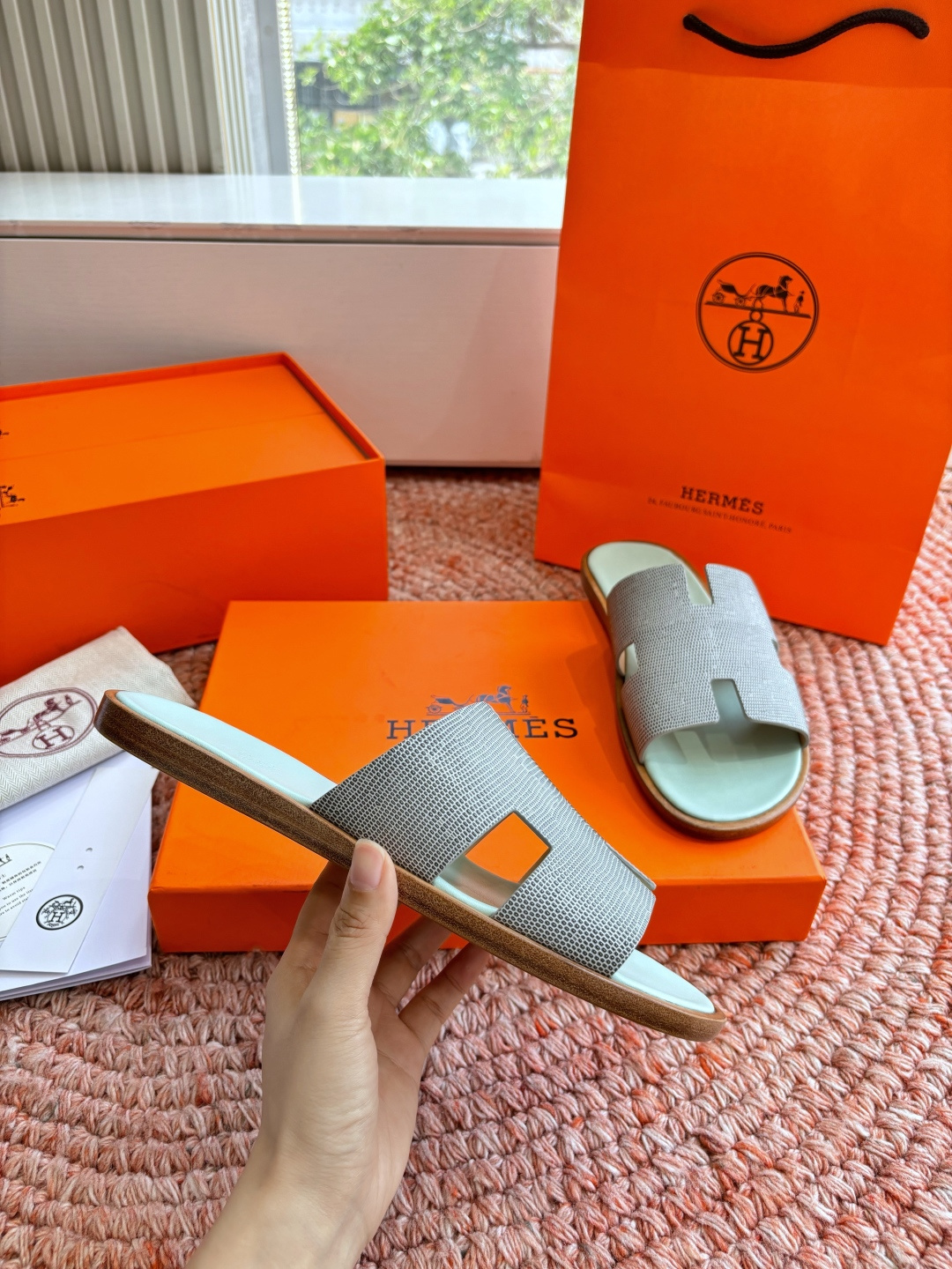 🌾G052所见即所得顶版2026春夏新款HERMES爱马仕专柜新款最近火到不行的情侣款H二舅鞋猪鼻子凉鞋