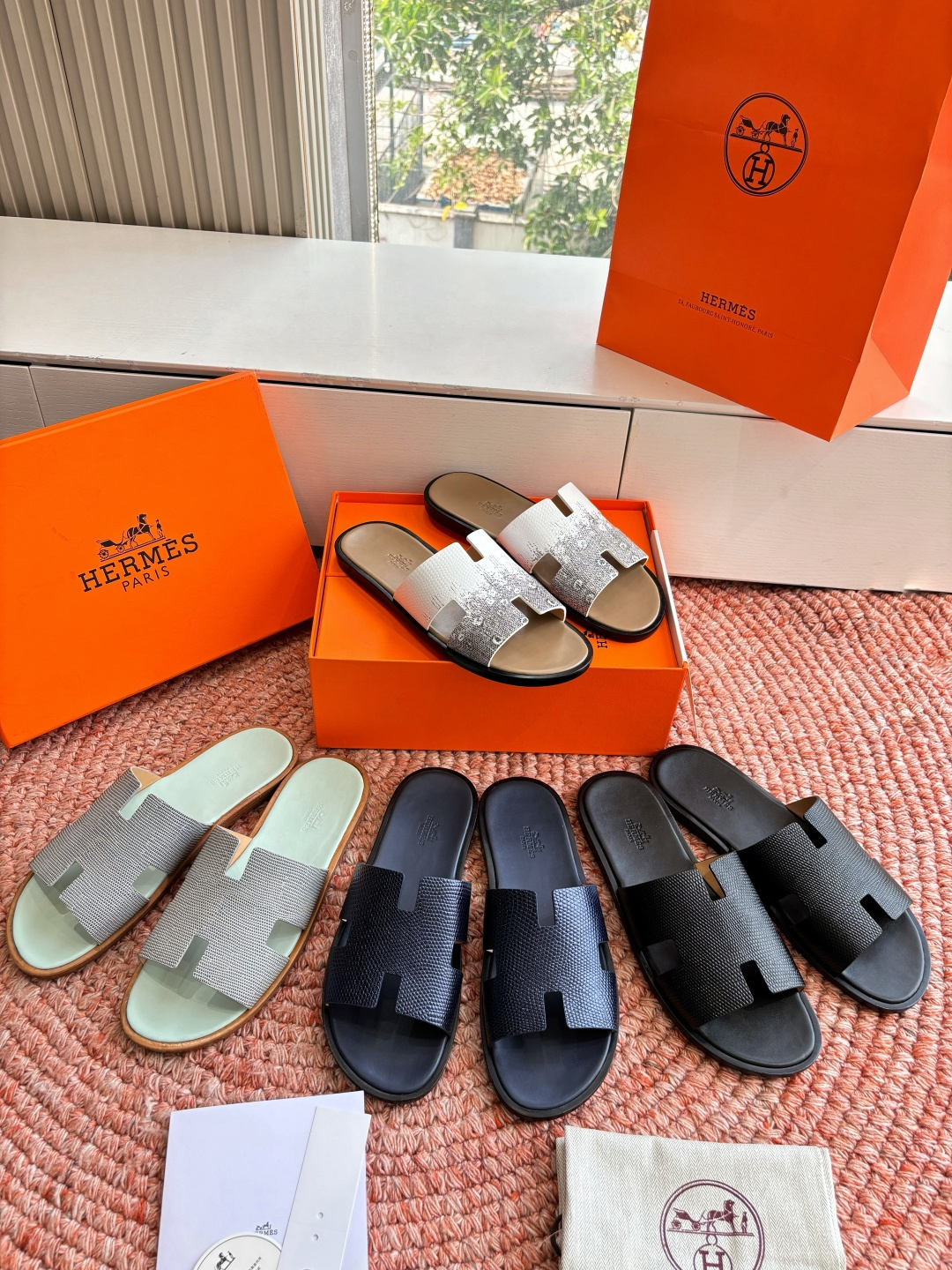 🌾G052所见即所得顶版2026春夏新款HERMES爱马仕专柜新款最近火到不行的情侣款H二舅鞋猪鼻子凉鞋