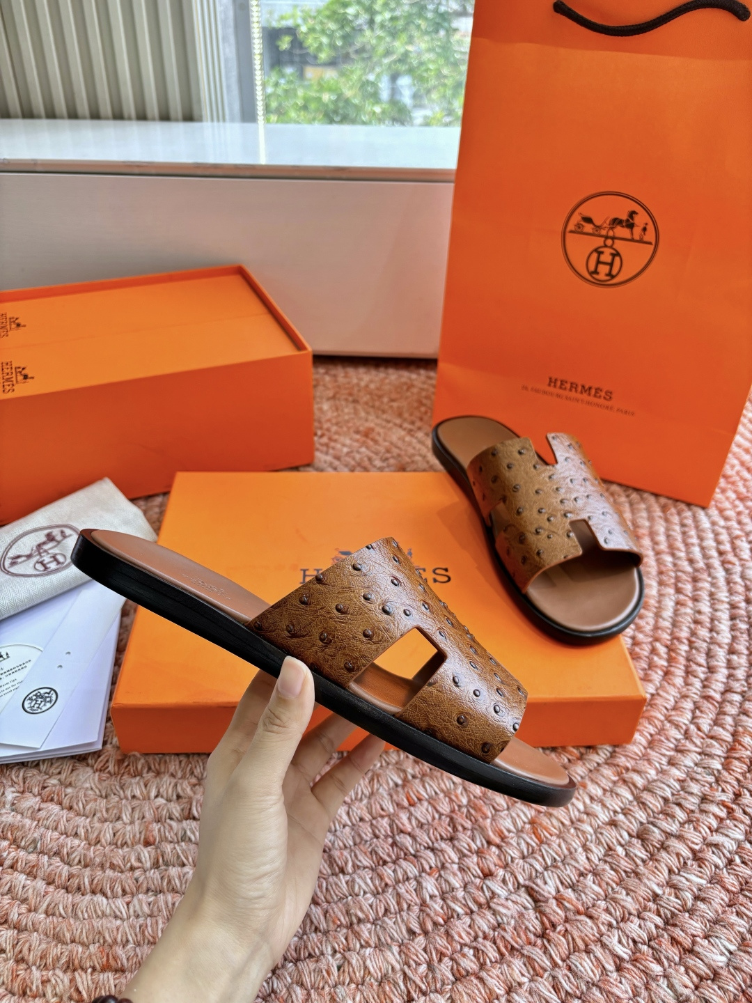 🌾G052所见即所得顶版2026春夏新款HERMES爱马仕专柜新款最近火到不行的情侣款H二舅鞋猪鼻子凉鞋