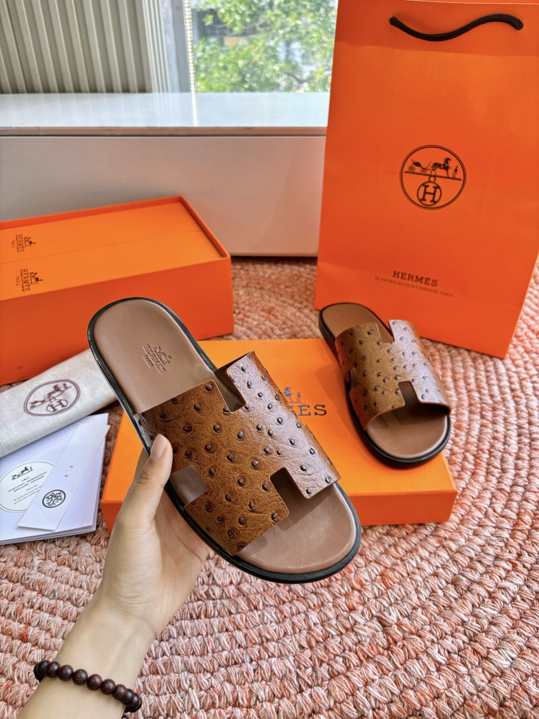 🌾G052所见即所得顶版2026春夏新款HERMES爱马仕专柜新款最近火到不行的情侣款H二舅鞋猪鼻子凉鞋