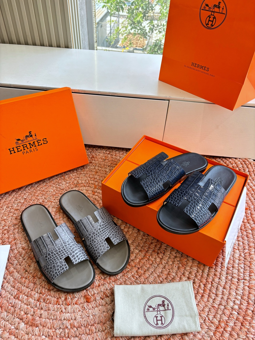 🌾G052所见即所得顶版2026春夏新款HERMES爱马仕专柜新款最近火到不行的情侣款H二舅鞋猪鼻子凉鞋