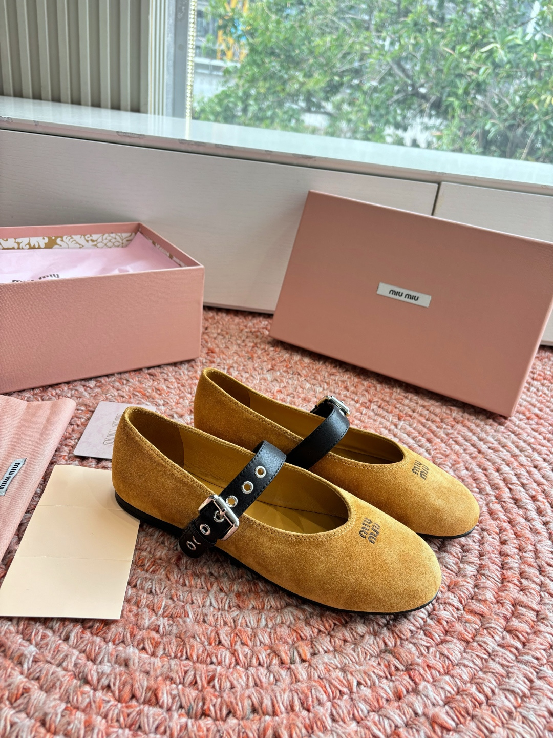 🌾G027代购级Miu Miu 缪缪玛丽珍单鞋女士蝴蝶结装饰缎面芭蕾舞独家高版 Miu Miu新款平底芭