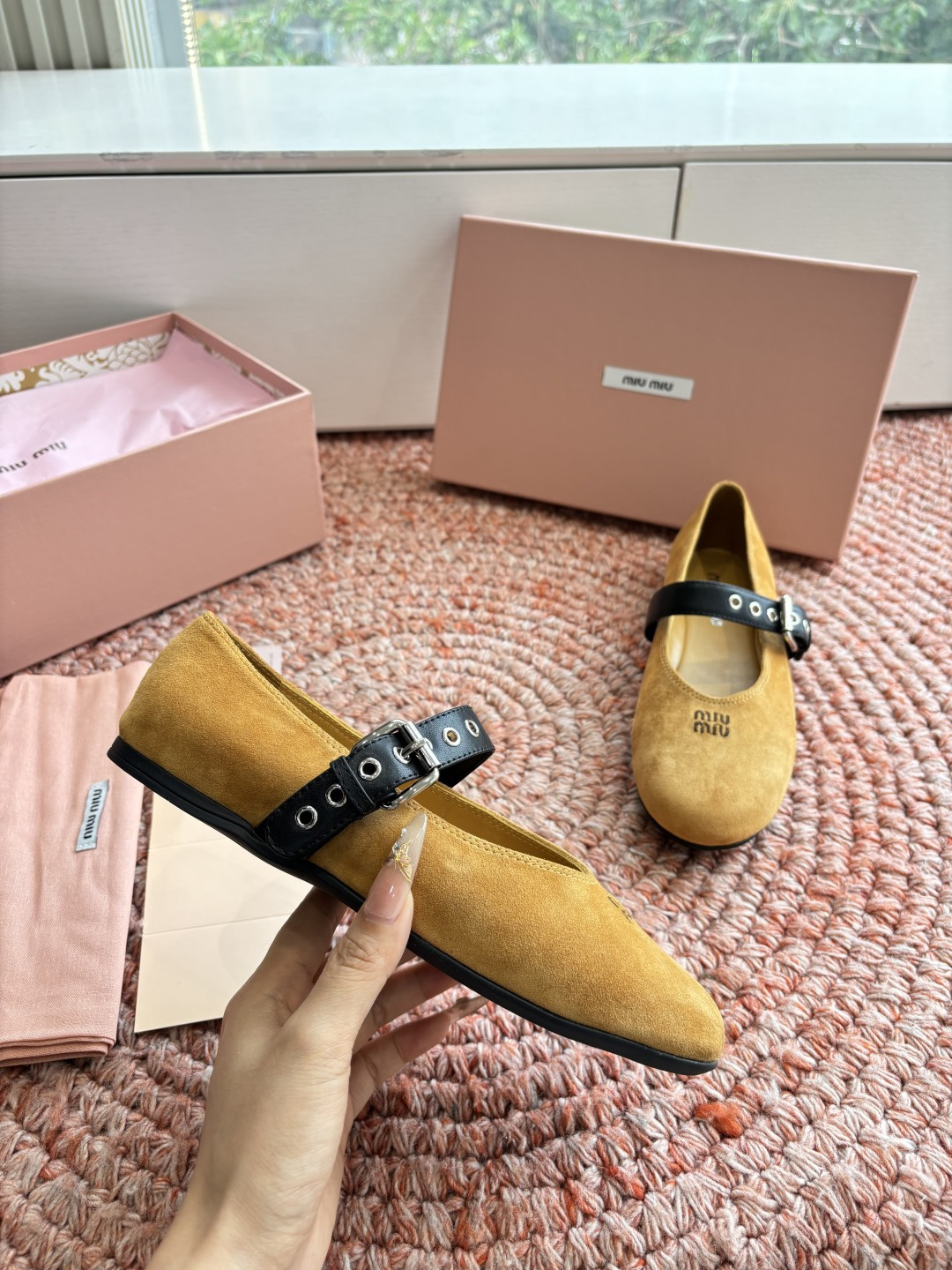 🌾G027代购级Miu Miu 缪缪玛丽珍单鞋女士蝴蝶结装饰缎面芭蕾舞独家高版 Miu Miu新款平底芭