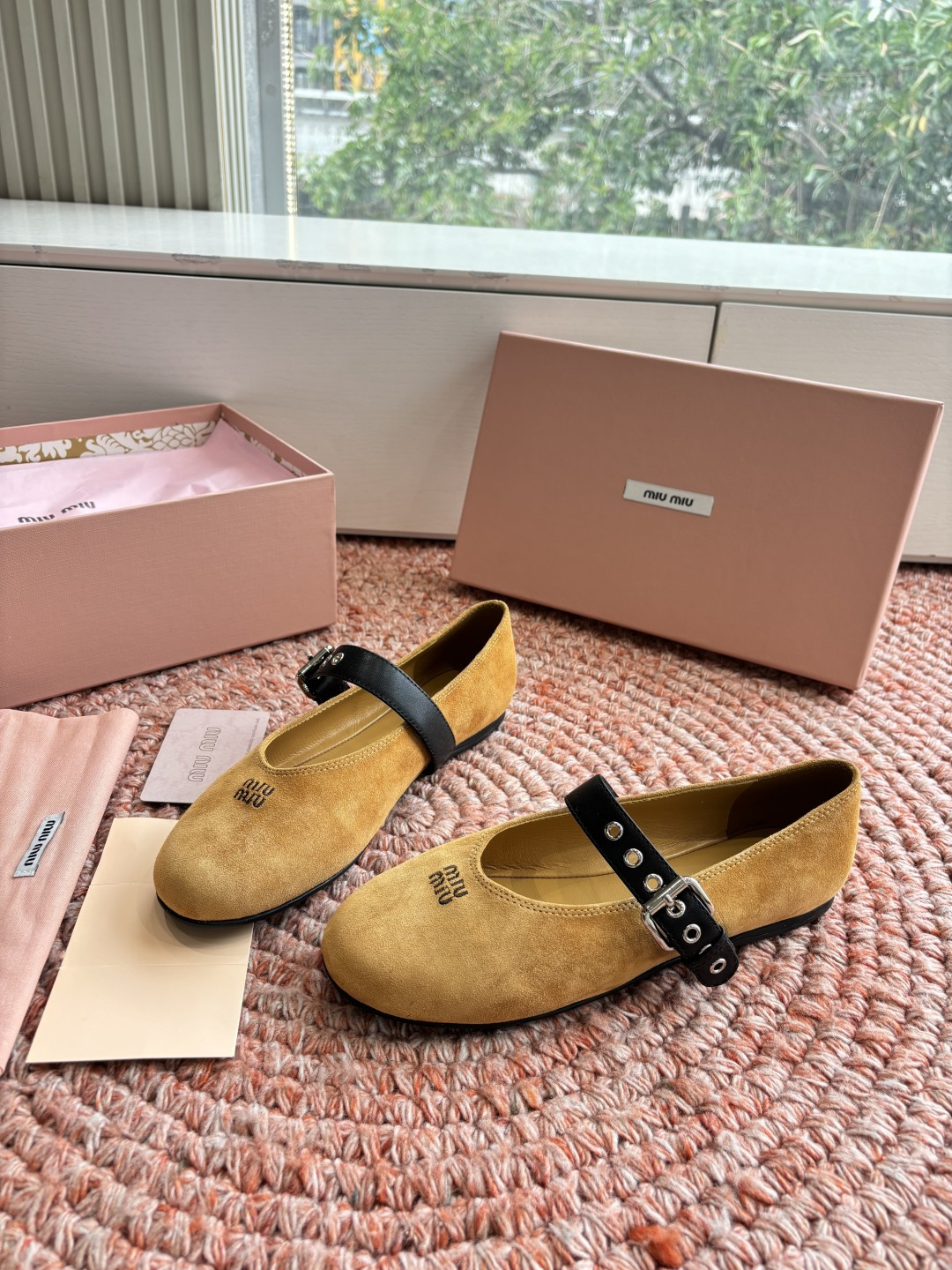 🌾G027代购级Miu Miu 缪缪玛丽珍单鞋女士蝴蝶结装饰缎面芭蕾舞独家高版 Miu Miu新款平底芭