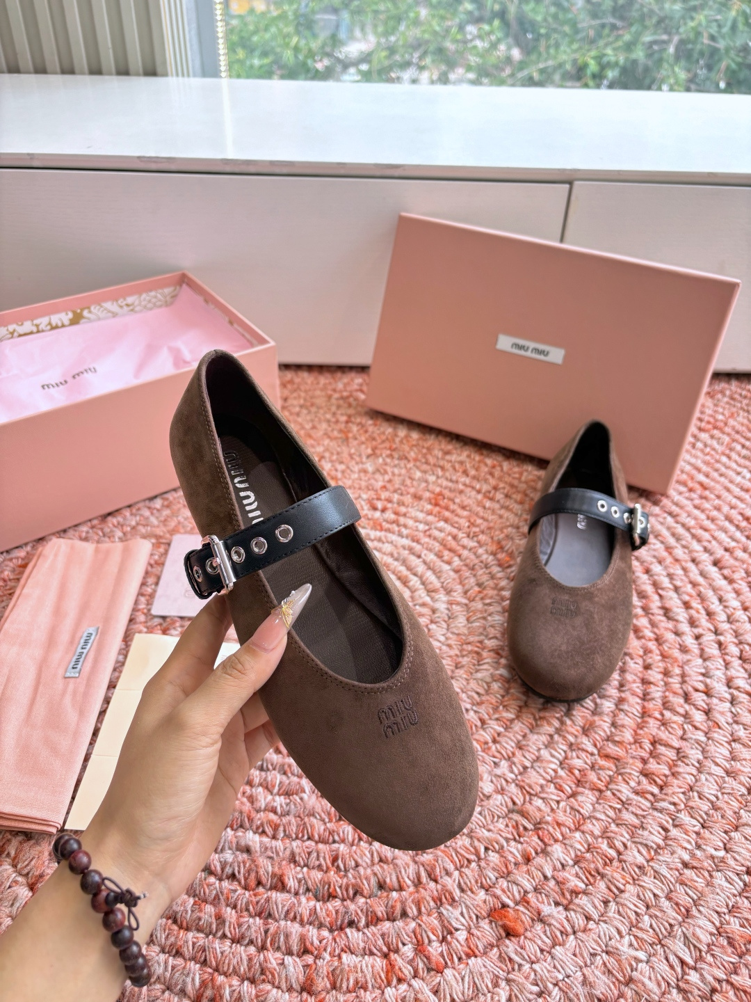 🌾G027代购级Miu Miu 缪缪玛丽珍单鞋女士蝴蝶结装饰缎面芭蕾舞独家高版 Miu Miu新款平底芭