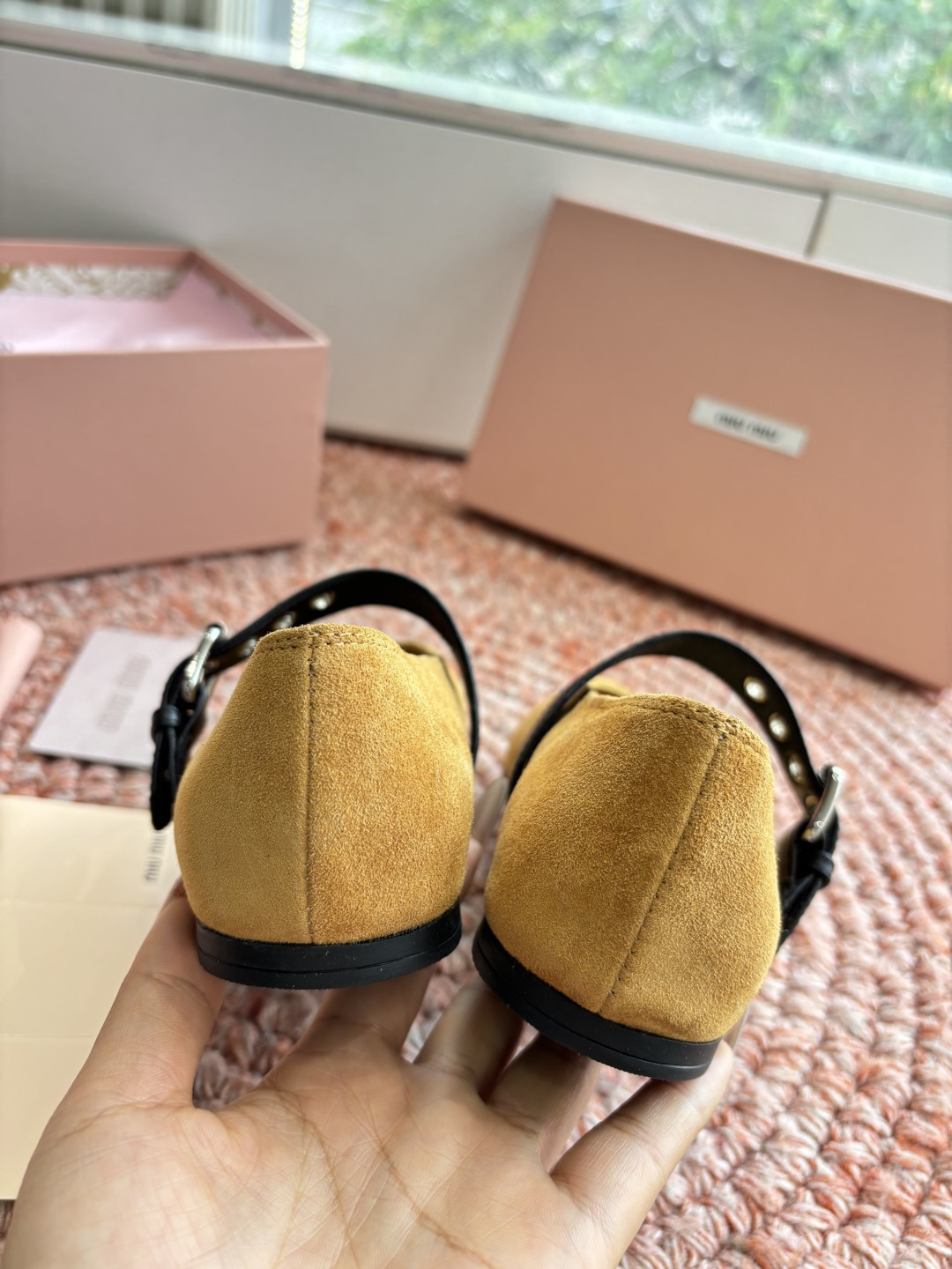 🌾G027代购级Miu Miu 缪缪玛丽珍单鞋女士蝴蝶结装饰缎面芭蕾舞独家高版 Miu Miu新款平底芭