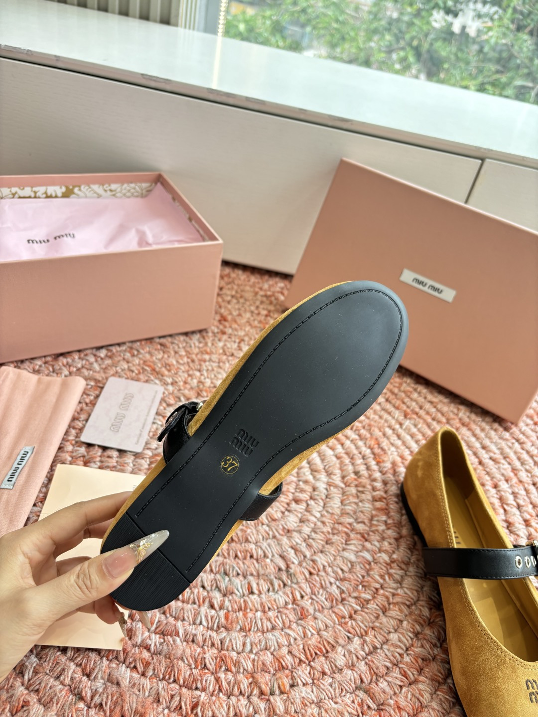 🌾G027代购级Miu Miu 缪缪玛丽珍单鞋女士蝴蝶结装饰缎面芭蕾舞独家高版 Miu Miu新款平底芭