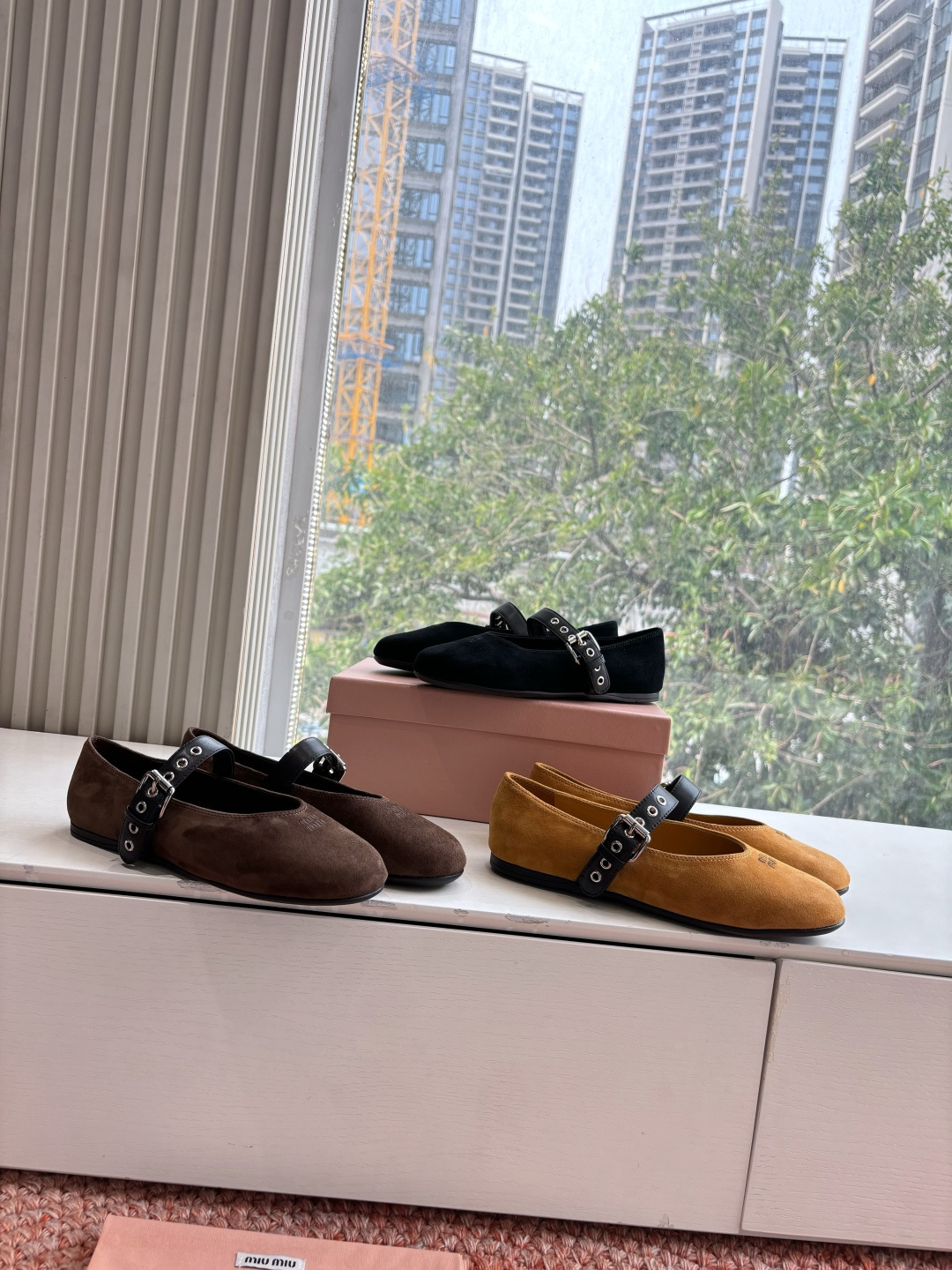 🌾G027代购级Miu Miu 缪缪玛丽珍单鞋女士蝴蝶结装饰缎面芭蕾舞独家高版 Miu Miu新款平底芭