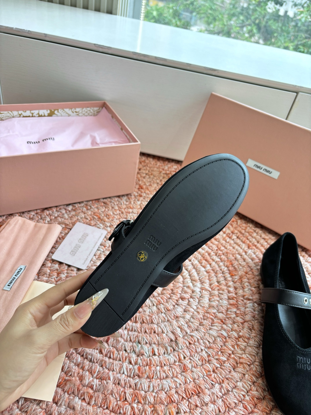 🌾G027代购级Miu Miu 缪缪玛丽珍单鞋女士蝴蝶结装饰缎面芭蕾舞独家高版 Miu Miu新款平底芭