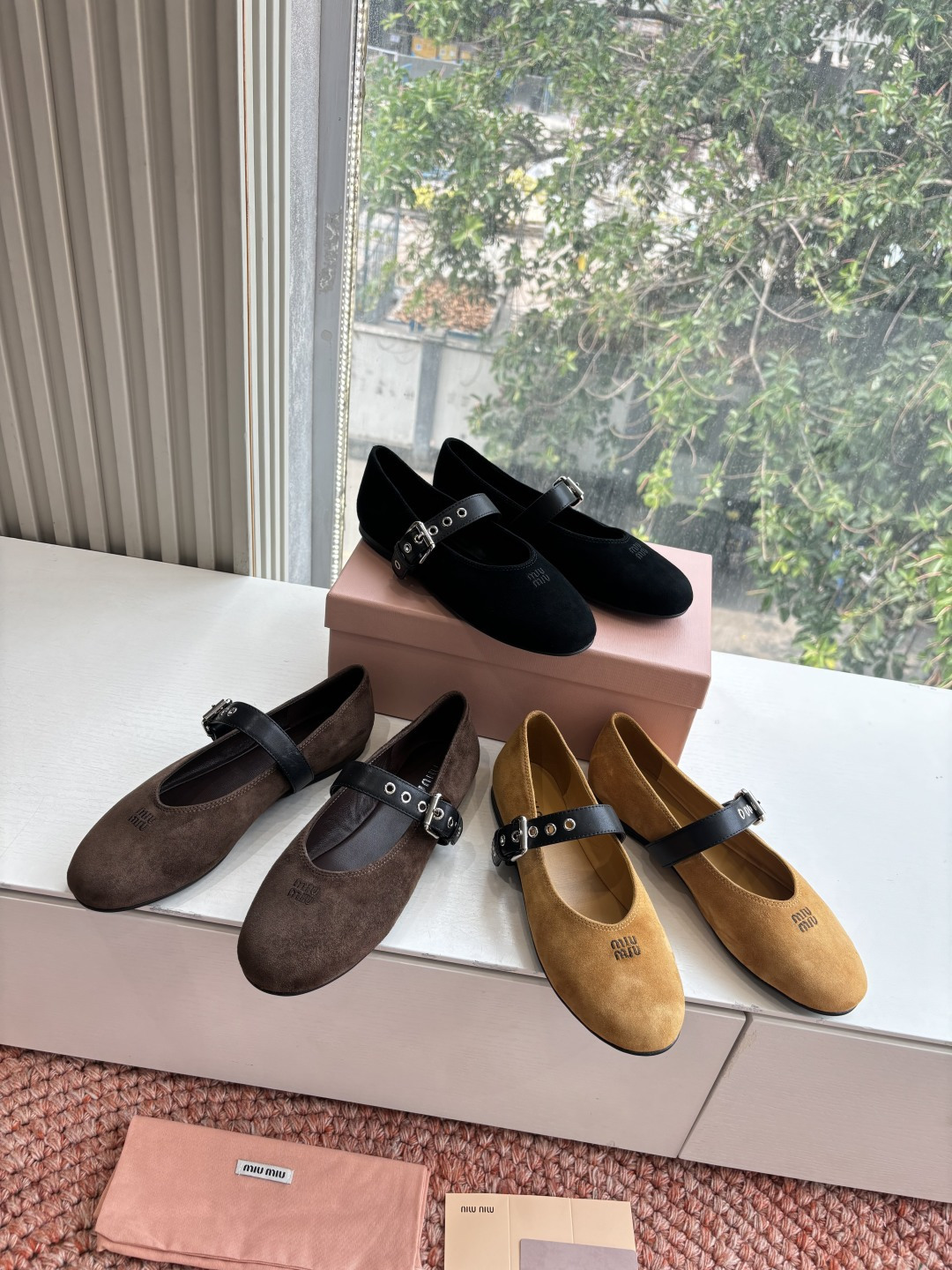 🌾G027代购级Miu Miu 缪缪玛丽珍单鞋女士蝴蝶结装饰缎面芭蕾舞独家高版 Miu Miu新款平底芭
