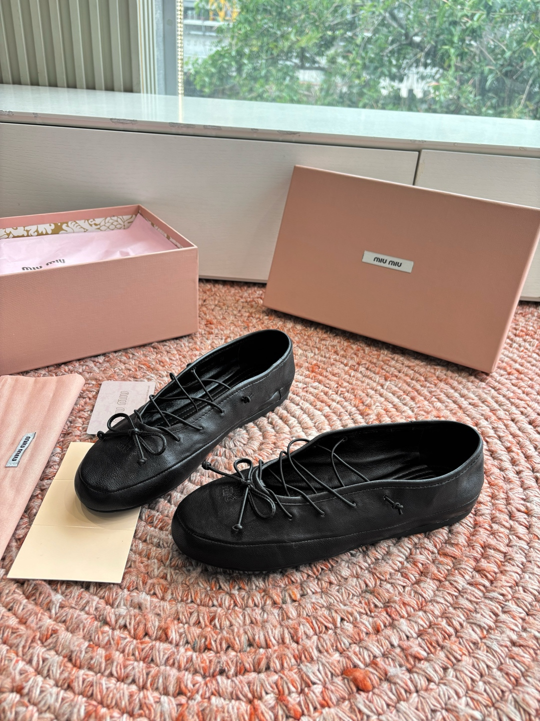 🌾G0286代购级Miu Miu 缪缪玛丽珍单鞋女士蝴蝶结装饰缎面芭蕾舞独家高版 Miu Miu新款平底