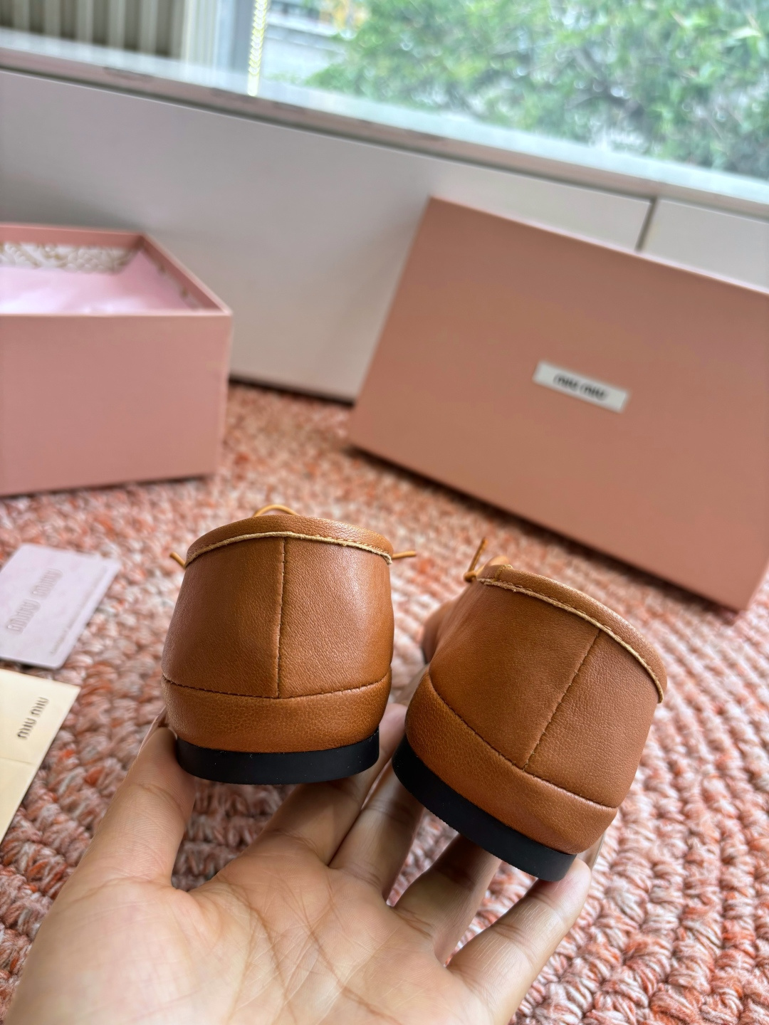 🌾G0286代购级Miu Miu 缪缪玛丽珍单鞋女士蝴蝶结装饰缎面芭蕾舞独家高版 Miu Miu新款平底