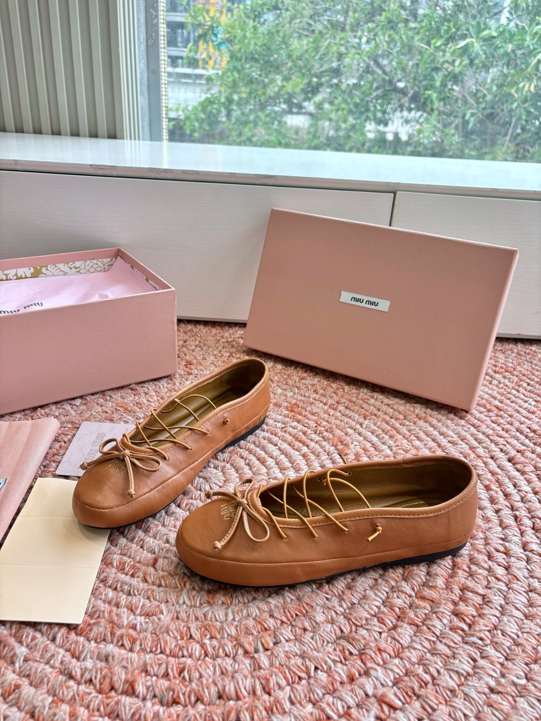 🌾G0286代购级Miu Miu 缪缪玛丽珍单鞋女士蝴蝶结装饰缎面芭蕾舞独家高版 Miu Miu新款平底