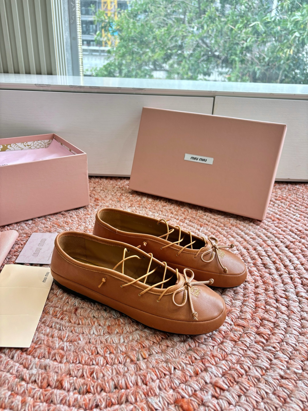 🌾G0286代购级Miu Miu 缪缪玛丽珍单鞋女士蝴蝶结装饰缎面芭蕾舞独家高版 Miu Miu新款平底