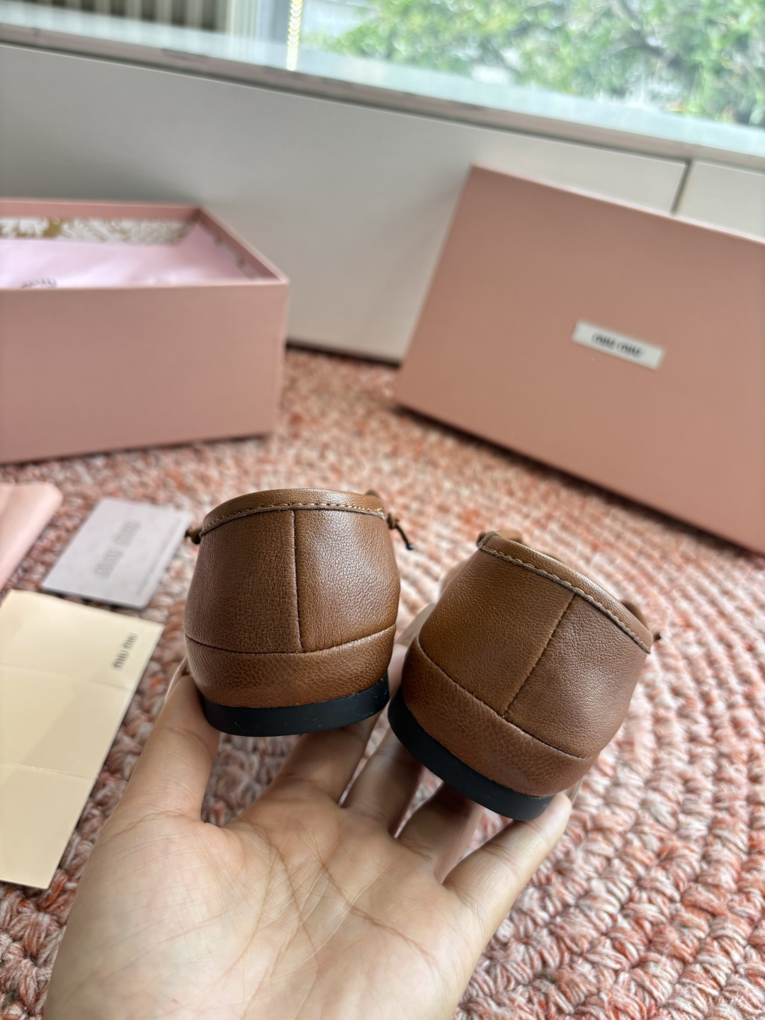 🌾G0286代购级Miu Miu 缪缪玛丽珍单鞋女士蝴蝶结装饰缎面芭蕾舞独家高版 Miu Miu新款平底