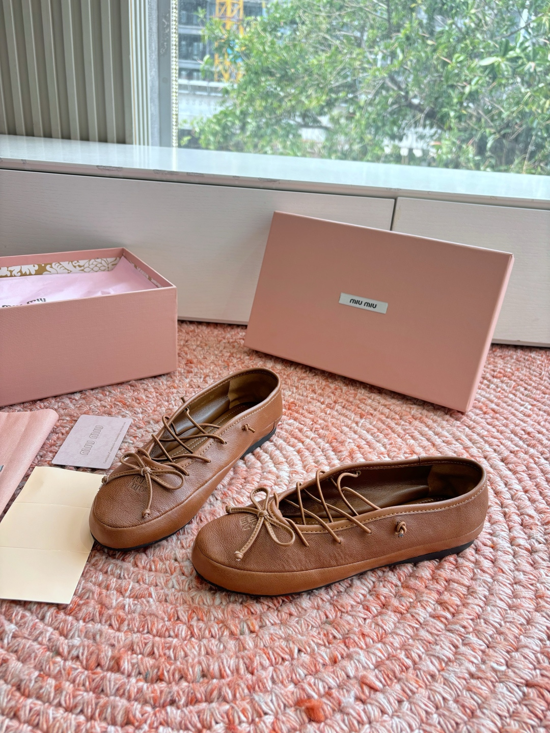🌾G0286代购级Miu Miu 缪缪玛丽珍单鞋女士蝴蝶结装饰缎面芭蕾舞独家高版 Miu Miu新款平底