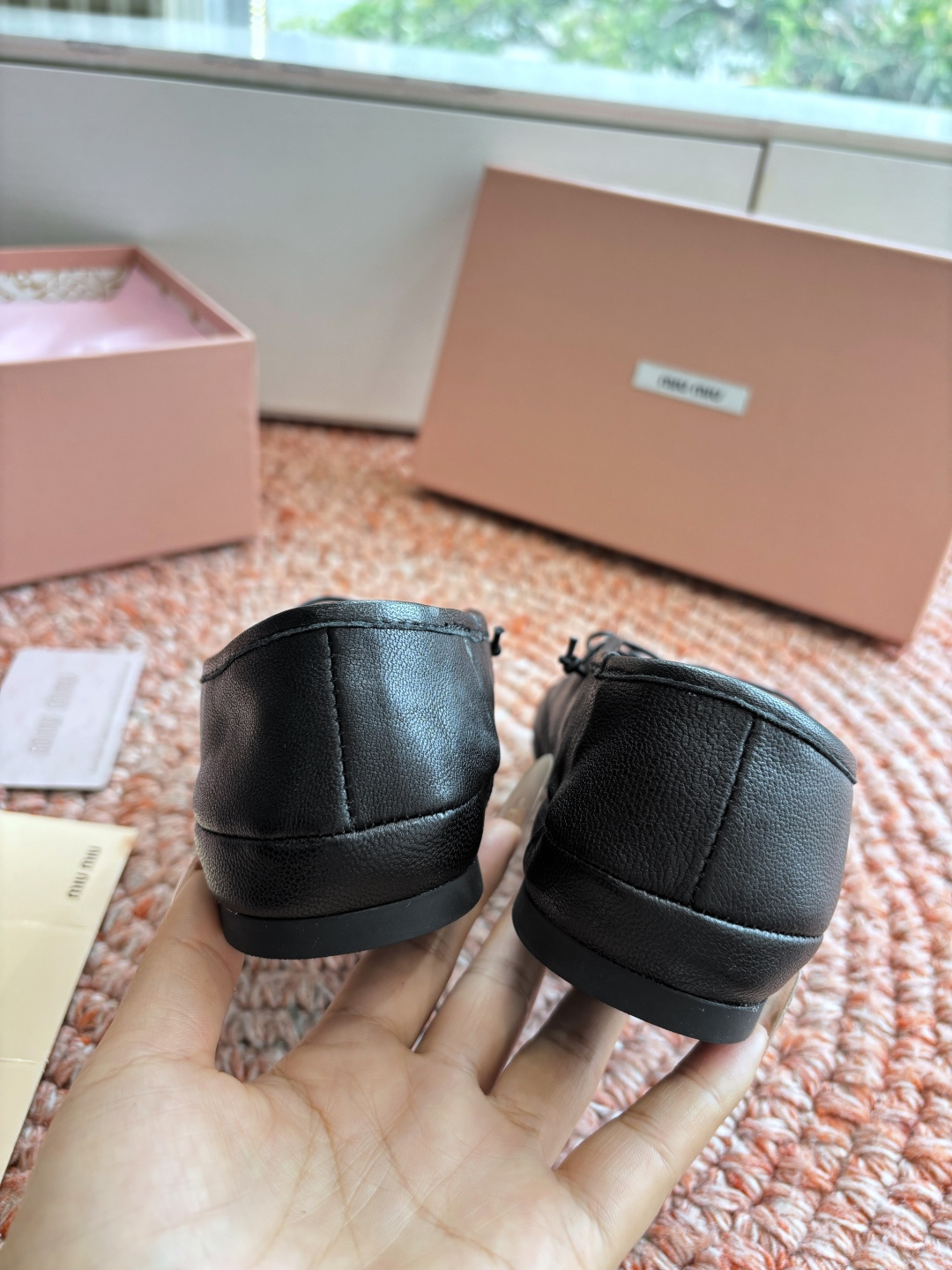 🌾G0286代购级Miu Miu 缪缪玛丽珍单鞋女士蝴蝶结装饰缎面芭蕾舞独家高版 Miu Miu新款平底