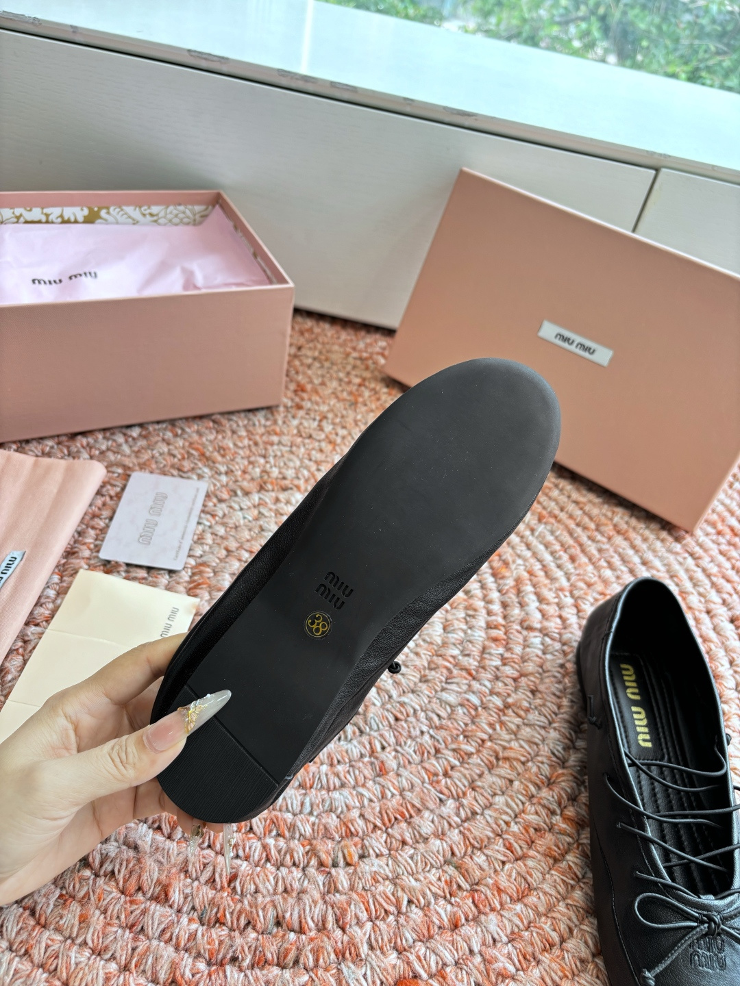 🌾G0286代购级Miu Miu 缪缪玛丽珍单鞋女士蝴蝶结装饰缎面芭蕾舞独家高版 Miu Miu新款平底