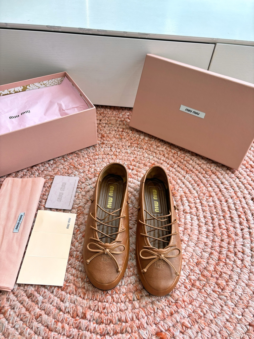 🌾G0286代购级Miu Miu 缪缪玛丽珍单鞋女士蝴蝶结装饰缎面芭蕾舞独家高版 Miu Miu新款平底