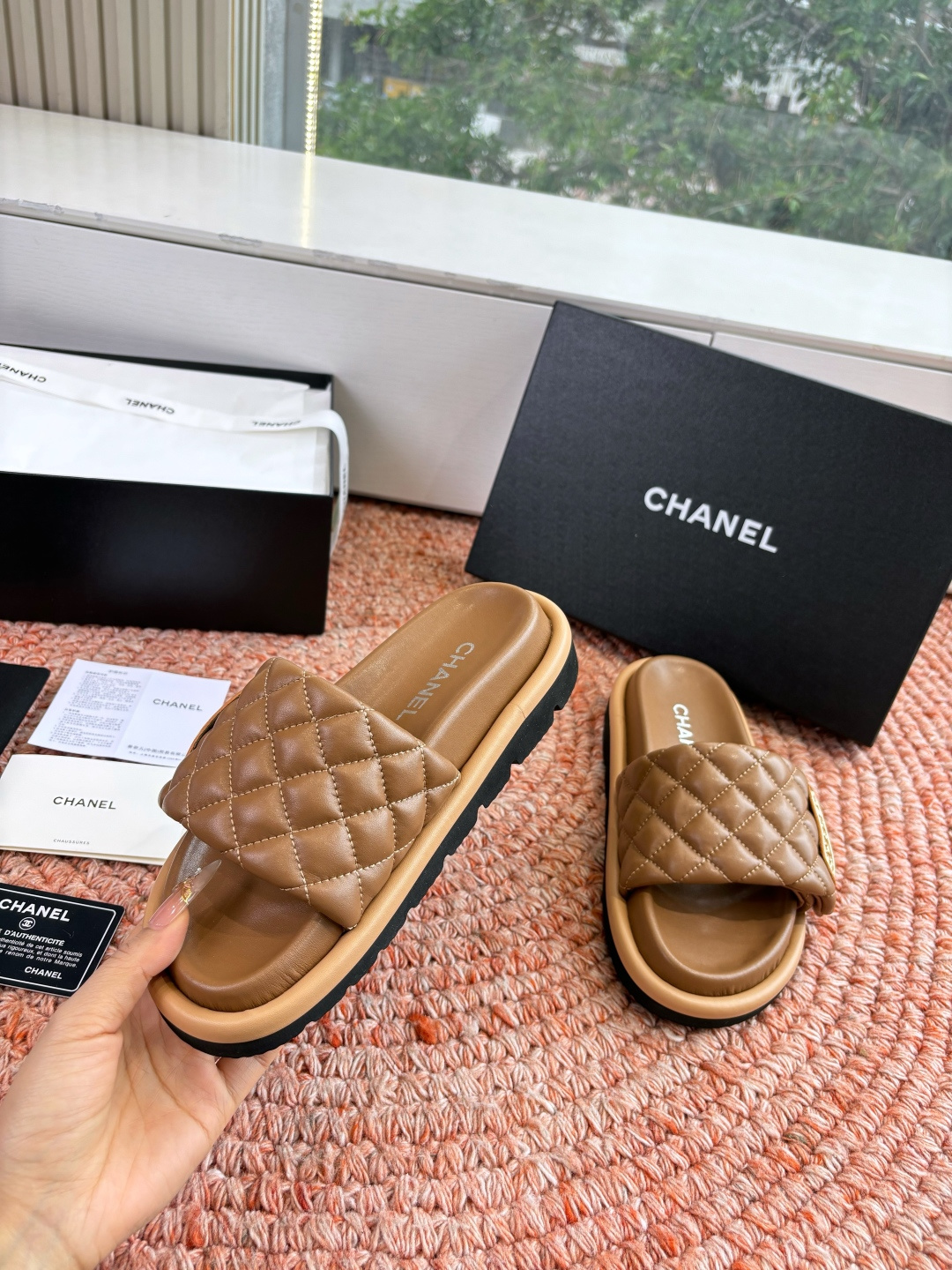 🌾G021顶级品质Louis vuitt路易威蹬lv面包拖拖限定款居家酒店拖鞋 皮草拖鞋頂级品质🔝水貂打