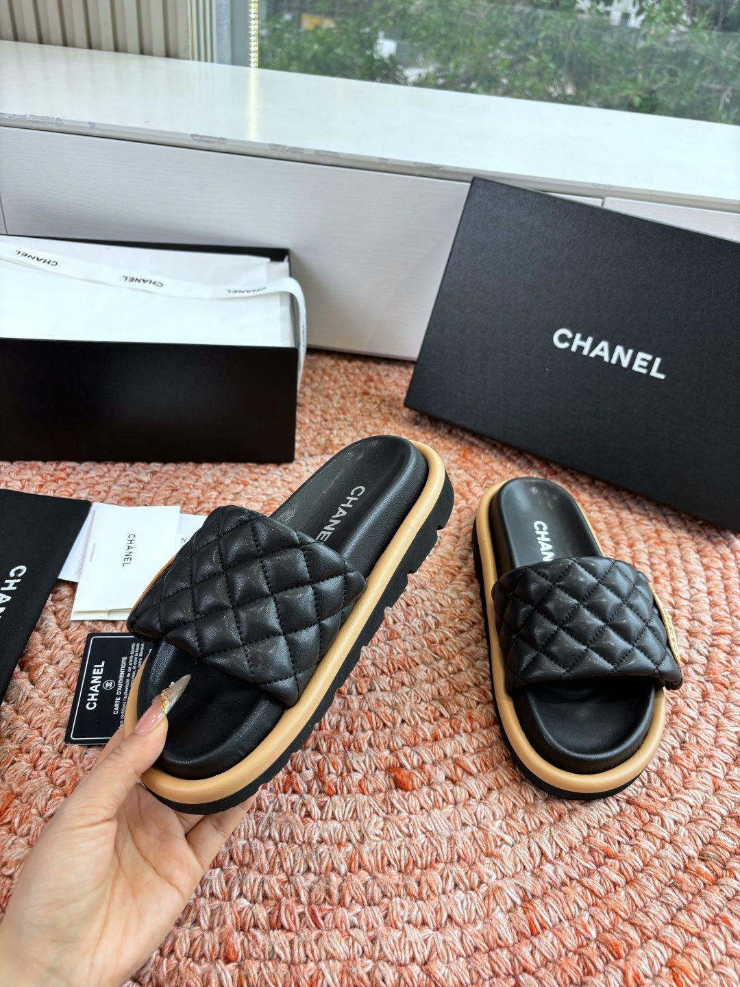 🌾G021顶级品质Louis vuitt路易威蹬lv面包拖拖限定款居家酒店拖鞋 皮草拖鞋頂级品质🔝水貂打