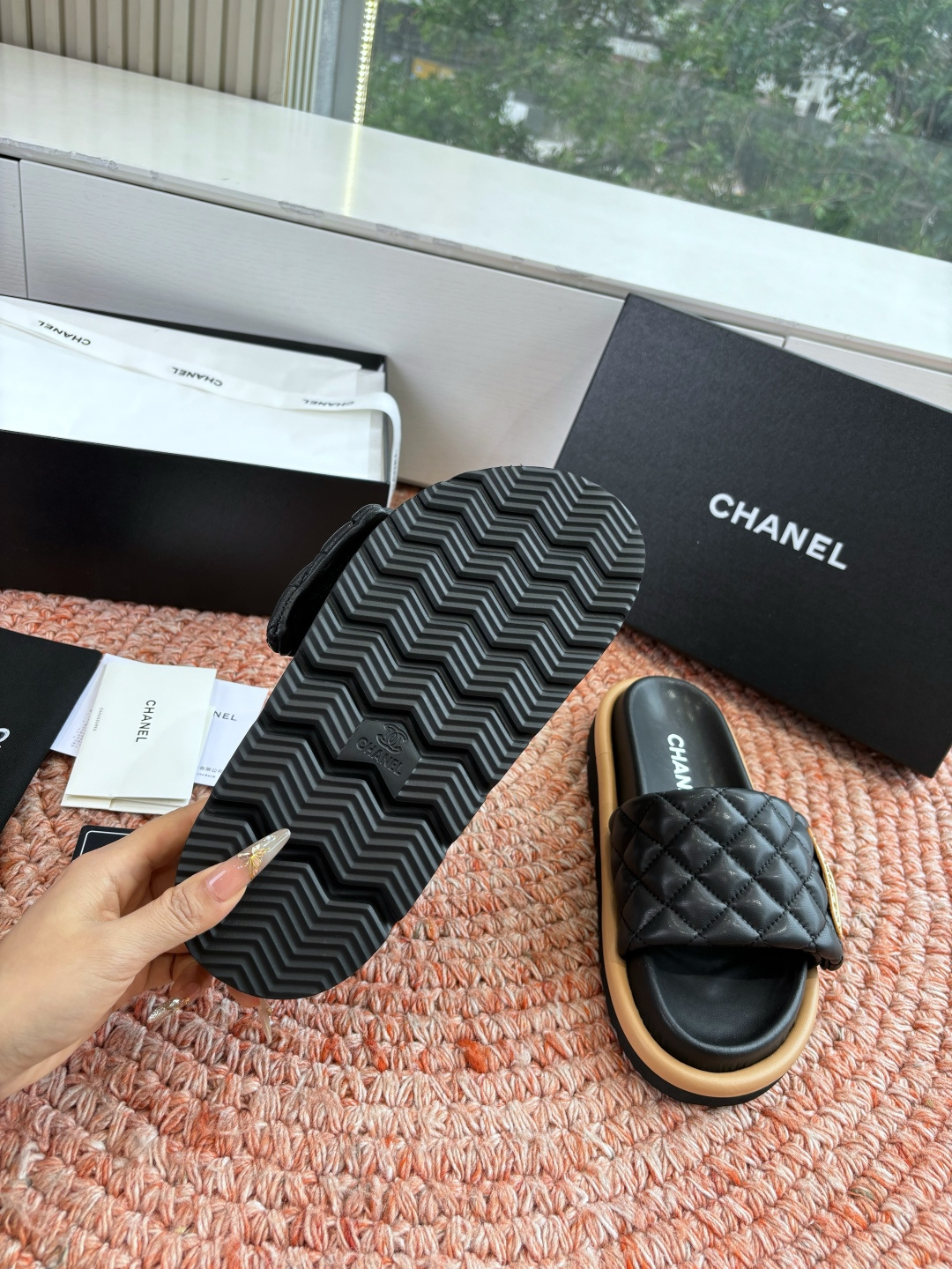 🌾G021顶级品质Louis vuitt路易威蹬lv面包拖拖限定款居家酒店拖鞋 皮草拖鞋頂级品质🔝水貂打