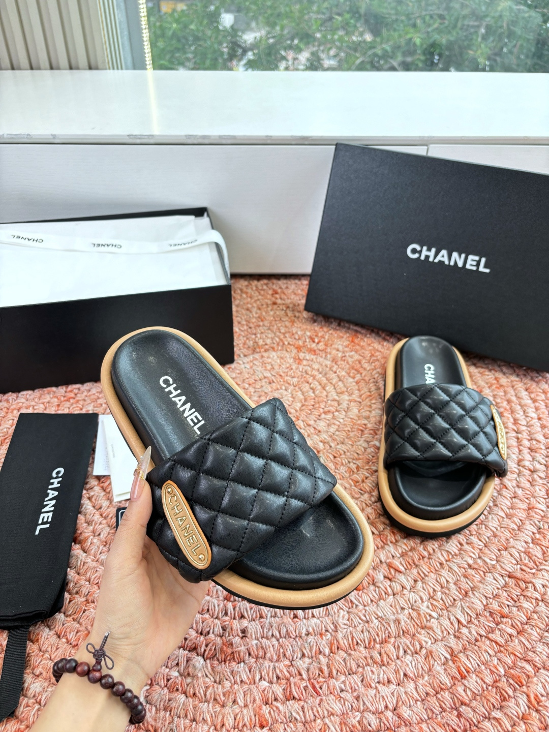 🌾G021顶级品质Louis vuitt路易威蹬lv面包拖拖限定款居家酒店拖鞋 皮草拖鞋頂级品质🔝水貂打