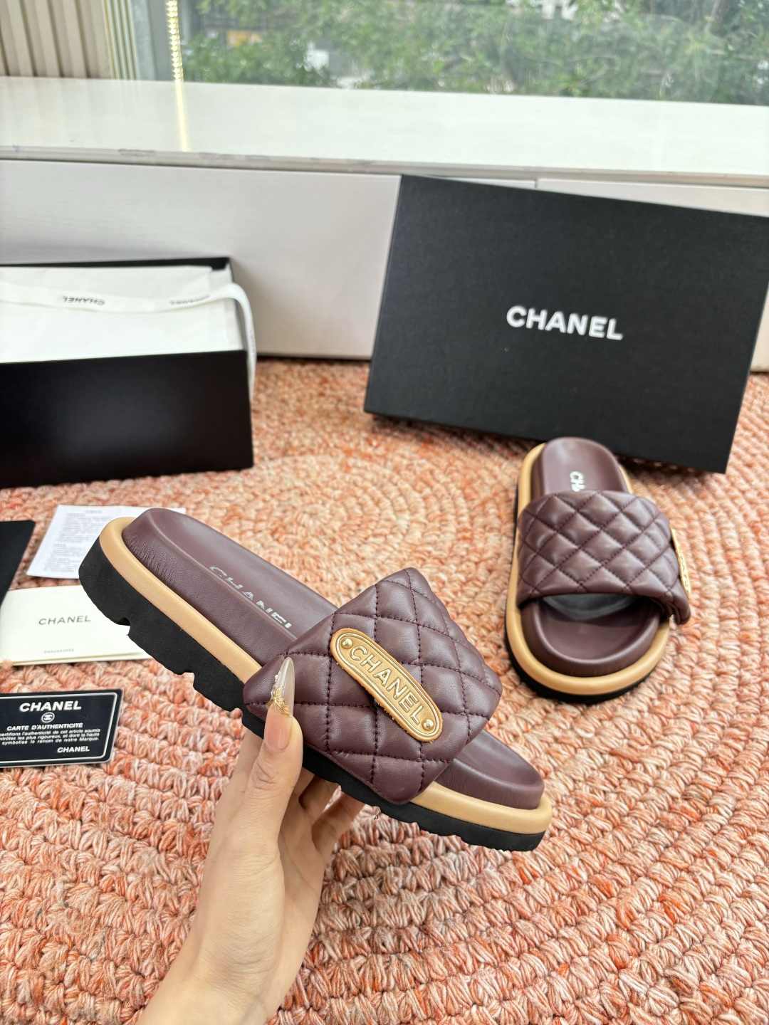 🌾G021顶级品质Louis vuitt路易威蹬lv面包拖拖限定款居家酒店拖鞋 皮草拖鞋頂级品质🔝水貂打