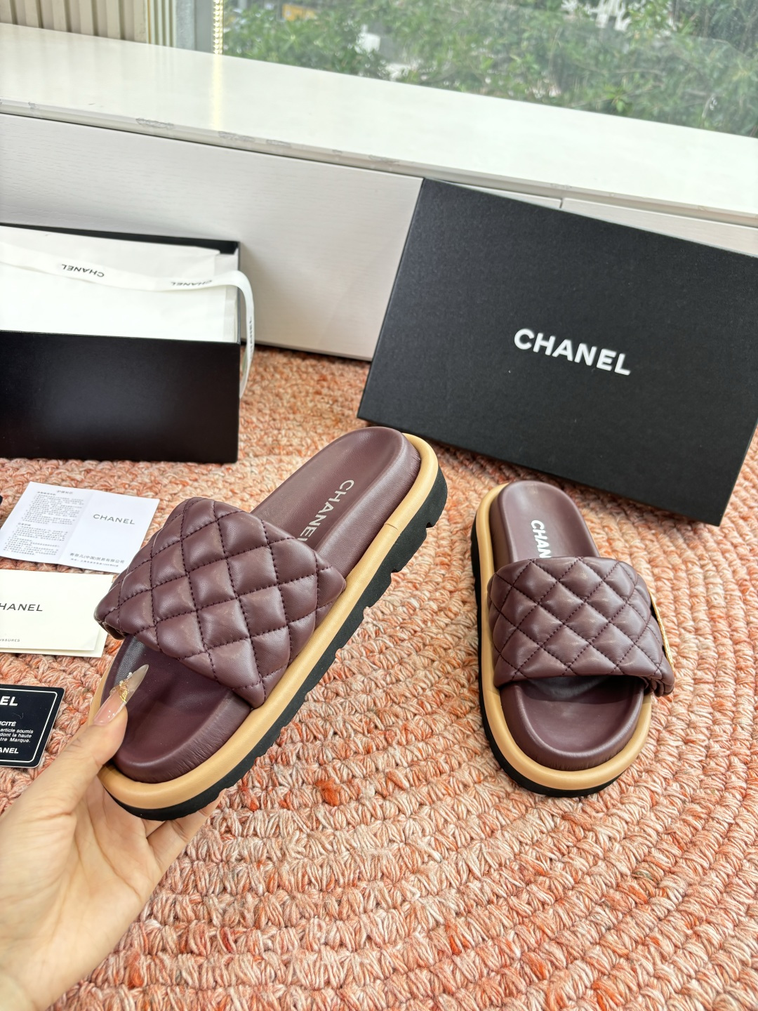 🌾G021顶级品质Louis vuitt路易威蹬lv面包拖拖限定款居家酒店拖鞋 皮草拖鞋頂级品质🔝水貂打