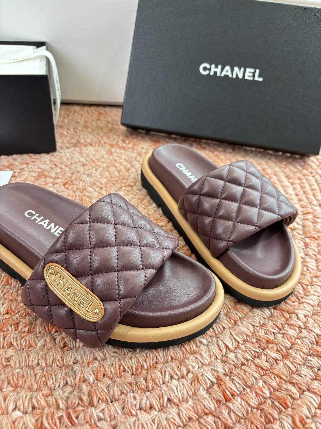 🌾G021顶级品质Louis vuitt路易威蹬lv面包拖拖限定款居家酒店拖鞋 皮草拖鞋頂级品质🔝水貂打