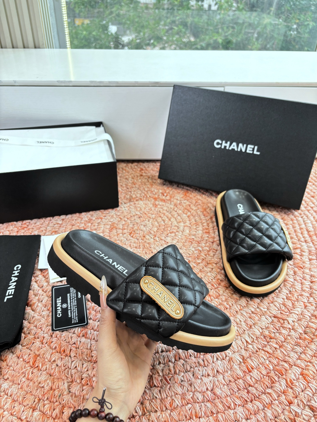 🌾G021顶级品质Louis vuitt路易威蹬lv面包拖拖限定款居家酒店拖鞋 皮草拖鞋頂级品质🔝水貂打