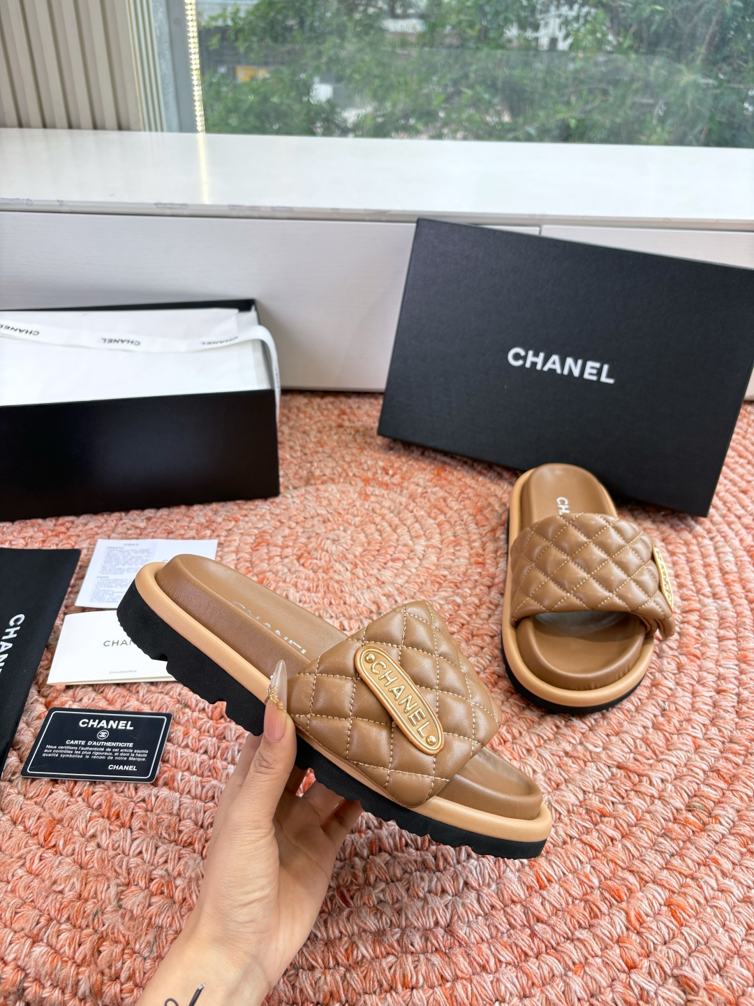 🌾G021顶级品质Louis vuitt路易威蹬lv面包拖拖限定款居家酒店拖鞋 皮草拖鞋頂级品质🔝水貂打