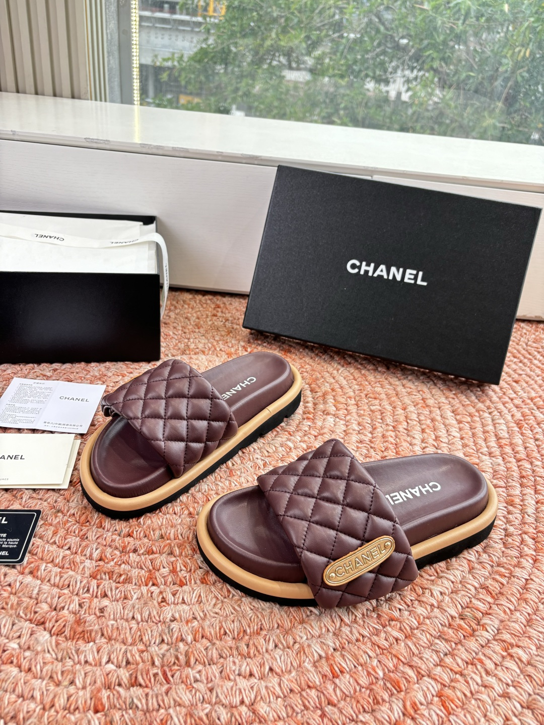 🌾G021顶级品质Louis vuitt路易威蹬lv面包拖拖限定款居家酒店拖鞋 皮草拖鞋頂级品质🔝水貂打