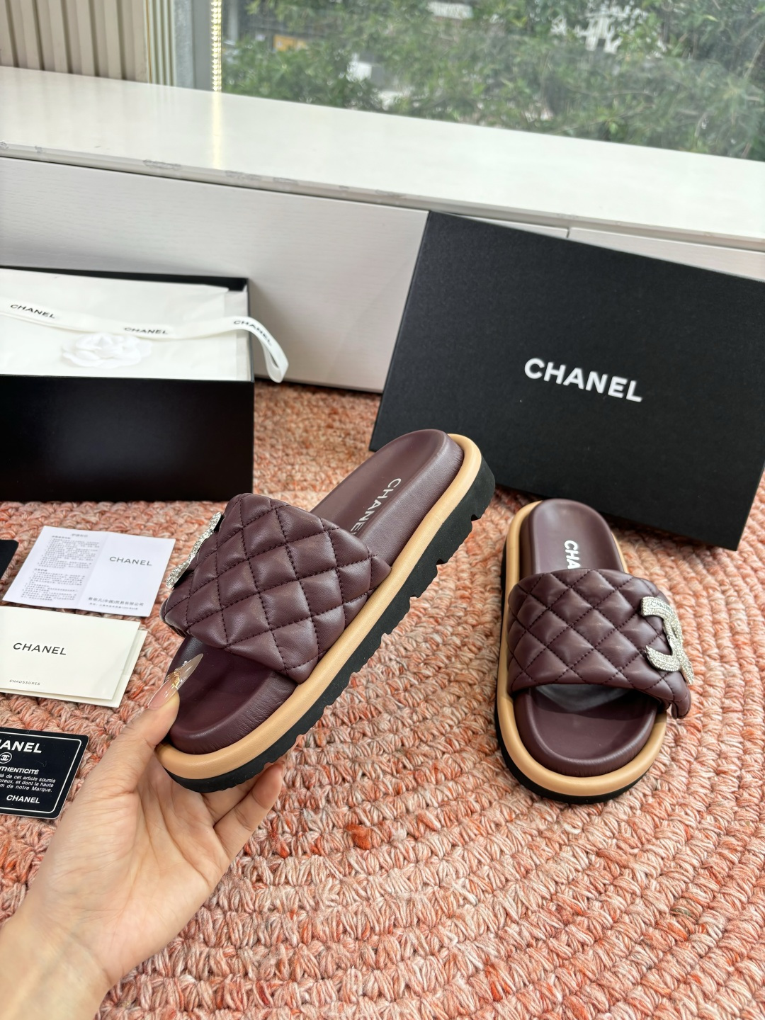 🌾G021顶级品质Louis vuitt路易威蹬lv面包拖拖限定款居家酒店拖鞋 皮草拖鞋頂级品质🔝水貂打