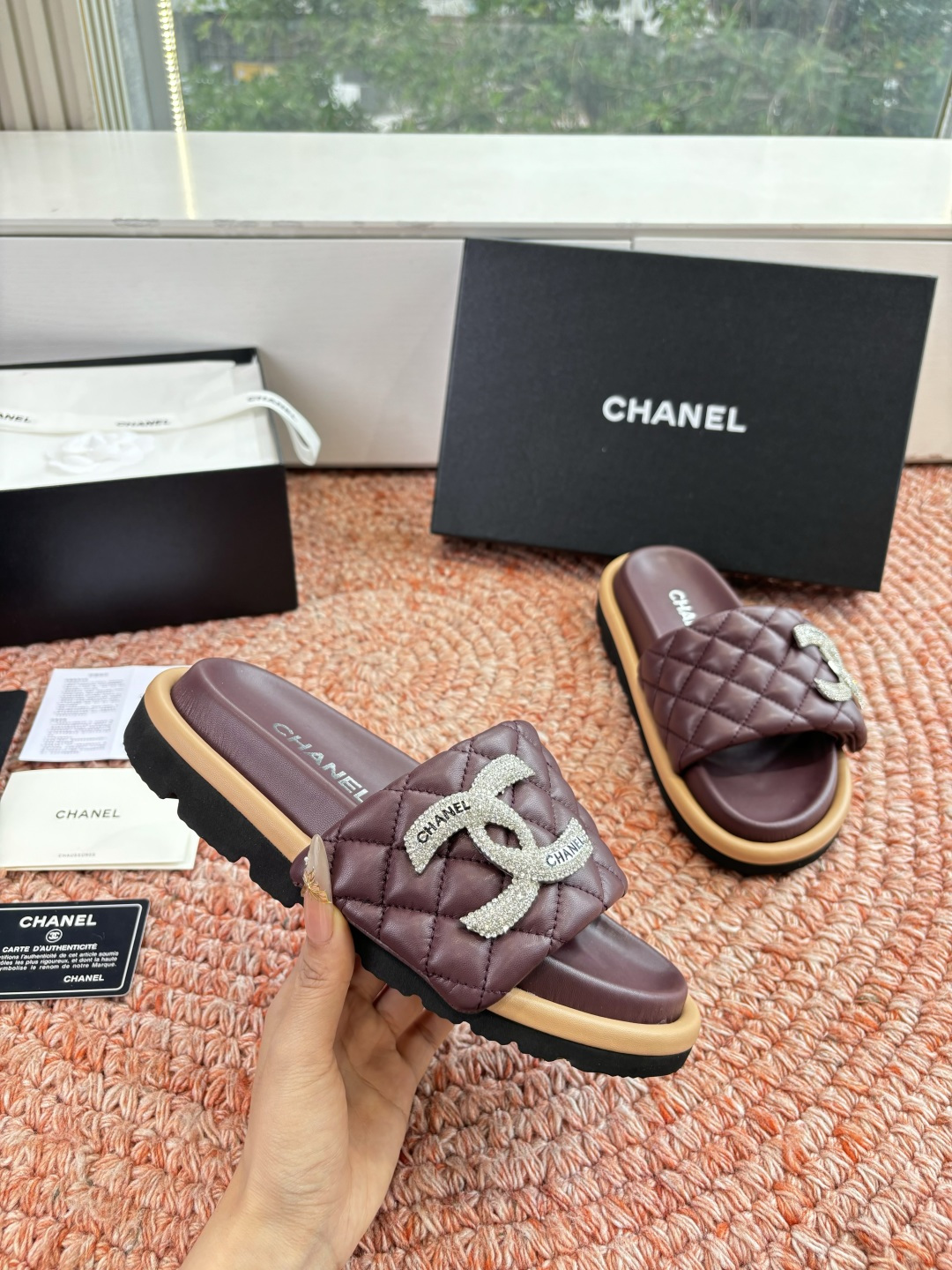 🌾G021顶级品质Louis vuitt路易威蹬lv面包拖拖限定款居家酒店拖鞋 皮草拖鞋頂级品质🔝水貂打