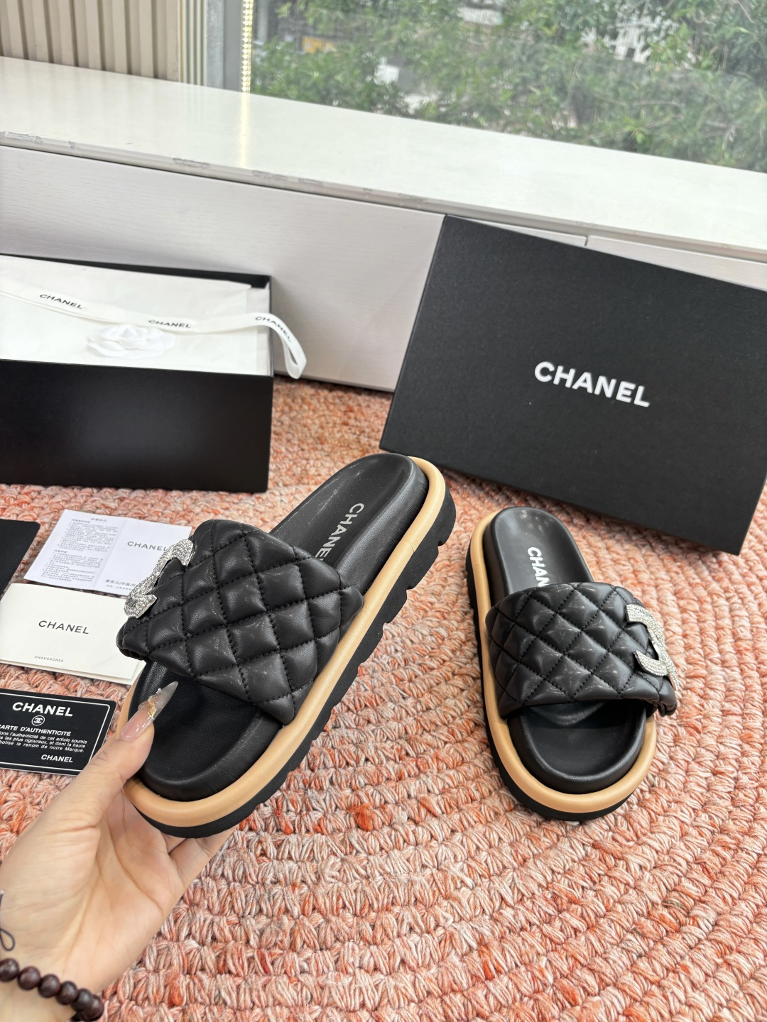 🌾G021顶级品质Louis vuitt路易威蹬lv面包拖拖限定款居家酒店拖鞋 皮草拖鞋頂级品质🔝水貂打